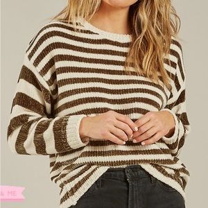 Rylee and Cru Women’s Chenille Sweater Striped(Never Worn)